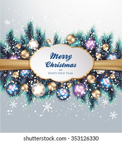 Christmas decoration-Fir and Christmas balls