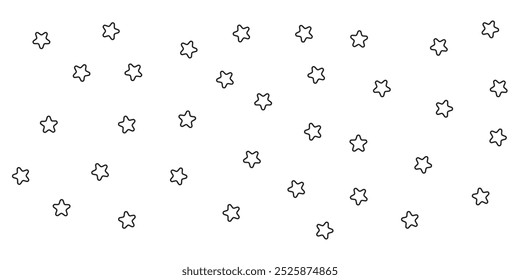 Christmas decorations as an abstract print background with cute stars design. Vector wallpaper in flat style