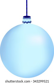 Christmas decorations, blue color, winter, new year, vector