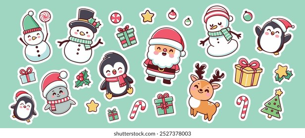 Decoraciones de Navidad Colección de dibujos animados Paquete