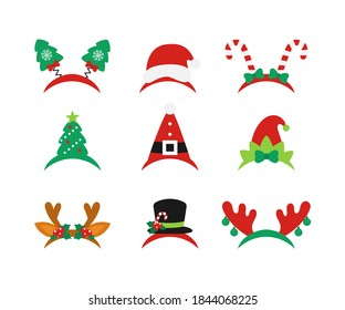 Christmas decorations. Cute headbands. Vector