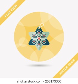 Christmas decorations flat icon with long shadow eps10