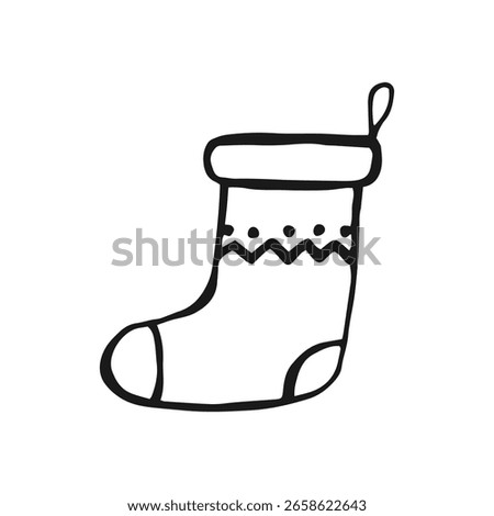 Christmas decorations. Hand drawn vector illustration.