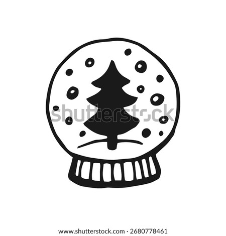 Christmas decorations. Hand drawn vector illustration.