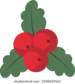 Christmas decorations, holiday gifts, gingerbread men, trees and presents. Vector illustration, sticker collection design and elements for Christmas