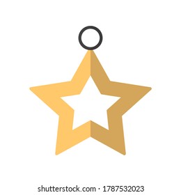 Christmas decorations icon design with flat color style