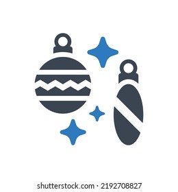 Christmas decorations icon (Simple vector illustration)