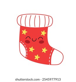 Christmas decorations isolated vector. Colorful illustration in flat vector cartoon style.