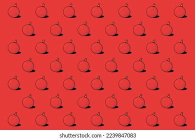 Christmas Decorations Light Bulbs seamless pattern. Christmas ball lights vector icon illustration. New year celebration icon design concept, New year toys. Colorful Christmas background pattern.