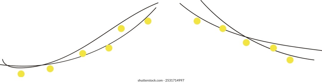 Christmas decorations. Lighting illustration. simple