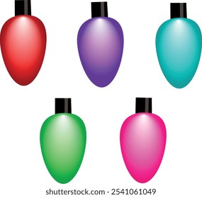 christmas decorations. Christmas Lights Vector, Christmas Vector, Santa Vector on transporent background