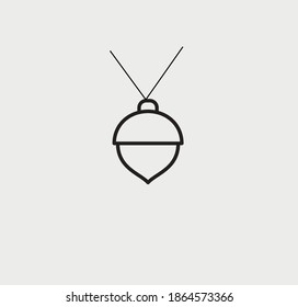 Decoración navideña en un estilo lineal.