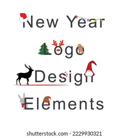 
Christmas decorations for the logo. Christmas site decor. New Year stickers. Decor elements