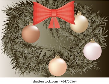 Christmas decorations with New Year 