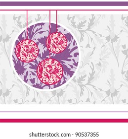 Christmas decorations. New Year background for the invitation. Christmas abstract composition.