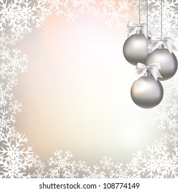 Decoraciones navideñas en un fondo abstracto