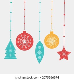 Decoraciones navideñas sobre un fondo claro para su uso en el diseño de sitios web o publicidad