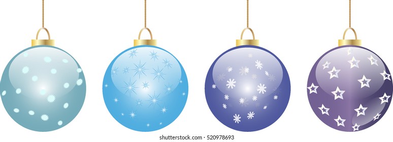 Christmas decorations on a white background
