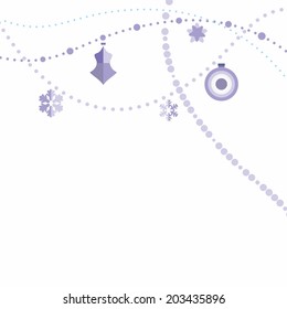 Christmas decorations over the white background - vector