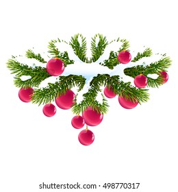 Christmas decorations, realistic vector illustration