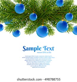 Christmas decorations, realistic vector illustration
