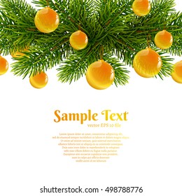Christmas decorations, realistic vector illustration