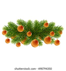 Christmas decorations, realistic vector illustration