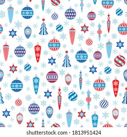 Christmas decorations seamless pattern design