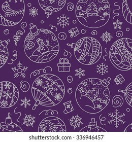 Christmas decorations seamless pattern. Merry Christmas and Happy New year!