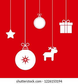 Christmas decorations set vector