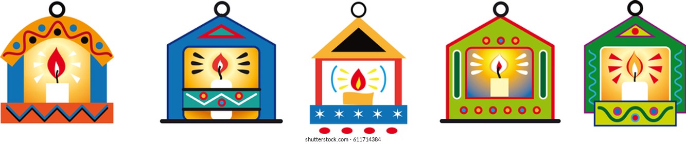Christmas decorations in the shape of small house