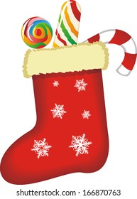 Christmas decorations, Christmas sock vector
