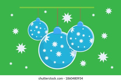 Christmas decorations for the Christmas tree. Vector illustration