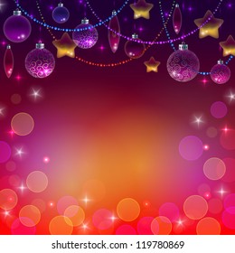 Christmas decorations. vector background