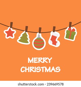 Christmas decorations. vector illustration