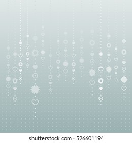 Christmas decorations. Vector set of garlands. New Year background