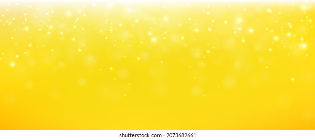 Weihnachtsdekorationen auf gelbem Hintergrund mit Farbverlauf-Mesh, Vektorgrafik