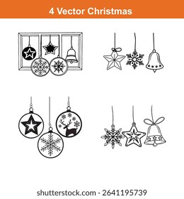 Christmas decorations,Christmas Ornament Glyph Icon,Retro Christmas Ornament Icons
