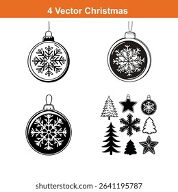 Christmas decorations,Christmas Ornament Glyph Icon,Retro Christmas Ornament Icons
