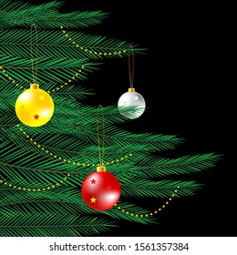 Christmas decorations,ornaments,red gold and silver balls