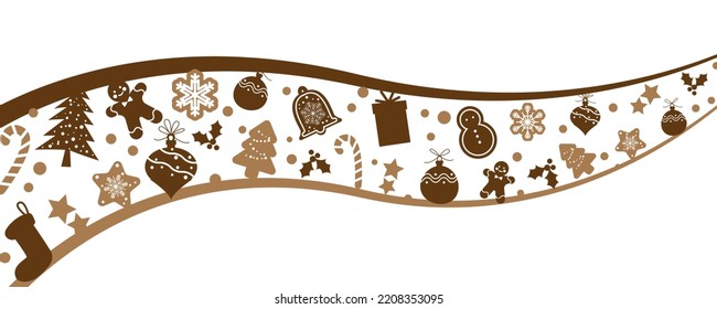 Christmas decorative background. Christmas elements design wall paper. Vector illustration.