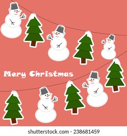 Christmas decorative background. Vector illustration.