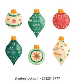 Christmas decorative ball elements elegant design