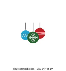 Christmas Decorative Ball Vector. Merry Christmas and Happy New Year 