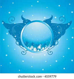 Christmas, decorative element, frame, emblem