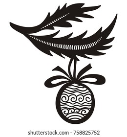 Christmas decorative element. Vector illustration.