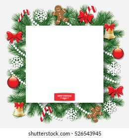 Christmas decorative frame.