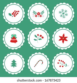 Christmas decorative graphic elements