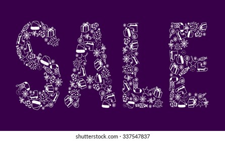 Christmas decorative inscription SALE