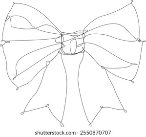 Christmas Decorative line art vector element.